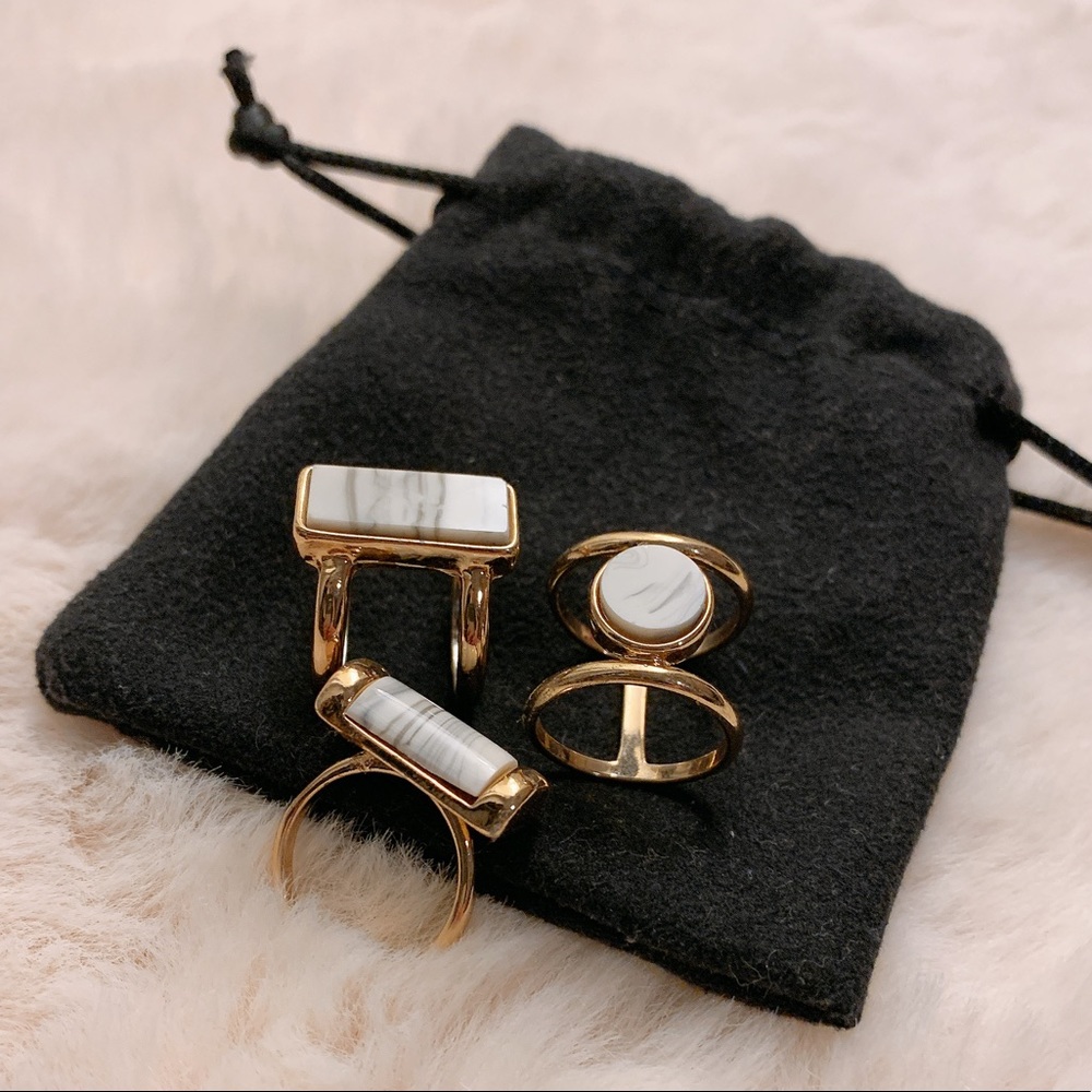 Gold / marble rings